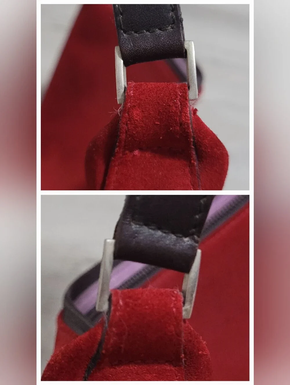 ​RARE Archival VTG Kate Spade Made in Italy Red Suede Shoulder Bag Size OS